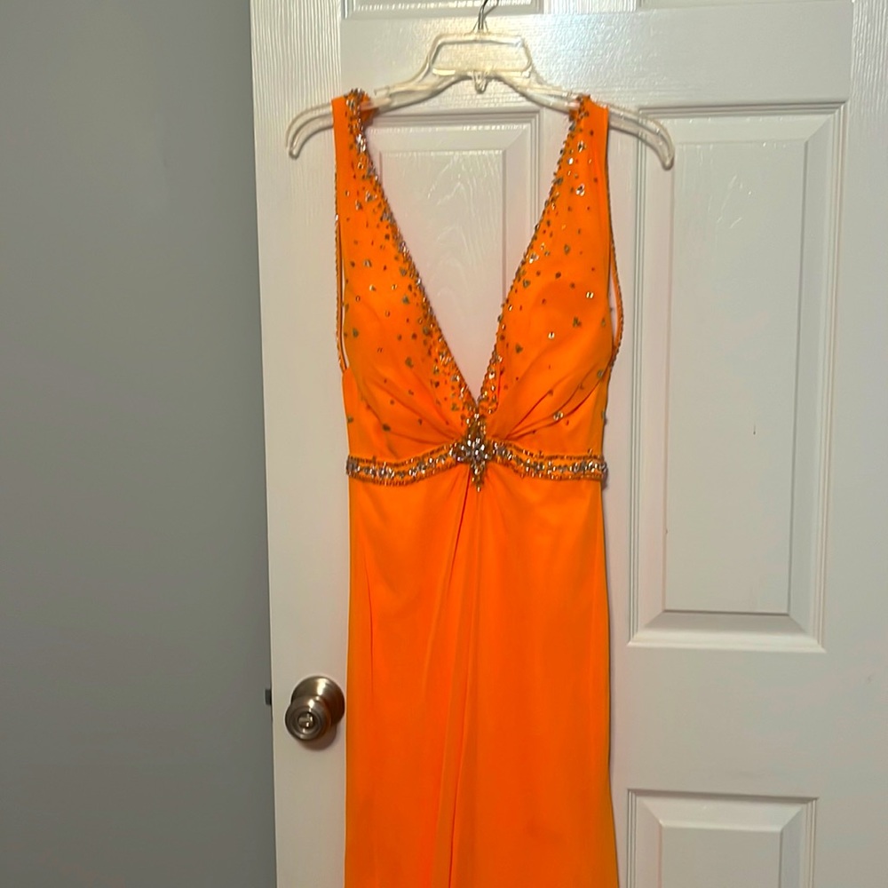 Orange prom dress